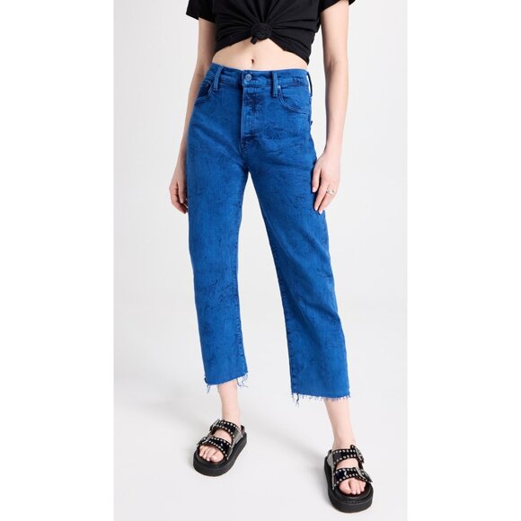 Mother The Ditcher Crop Fray Love On The Rocks Jeans 25 EUC - Picture 1 of 5